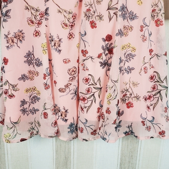 Disney Beauty and the Beast Mini Dress Pink Floral Size Extra Small - Picture 10 of 12